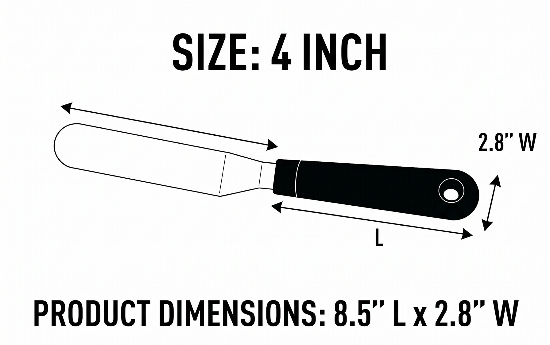 Fat Daddio's SPAT-4OS Stainless Steel Offset Spatula, 4 inch