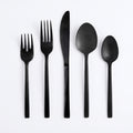 Fortessa Arezzo 18/10 Stainless Steel Flatware, 20 Piece Place Setting (Service for 4), Brushed Black