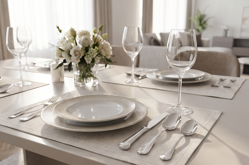 Fortessa San Marco 18/10 Stainless Steel Flatware, 5 Piece Place Setting, Service for 1