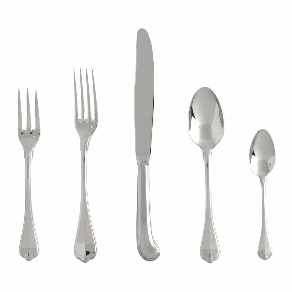 Fortessa San Marco 18/10 Stainless Steel Flatware, 5 Piece Place Setting, Service for 1