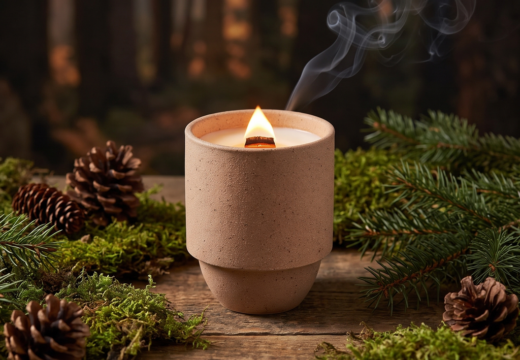 Paddywax Parks, Yellowstone Scented Candle in Reusable Ceramic Jar with Crackling Wood Wick, Soy Candle with Approx. 77 Hour Burn Time, Decorative Gift Candles for Home, Sagebrush & Fir Scent, 11 oz