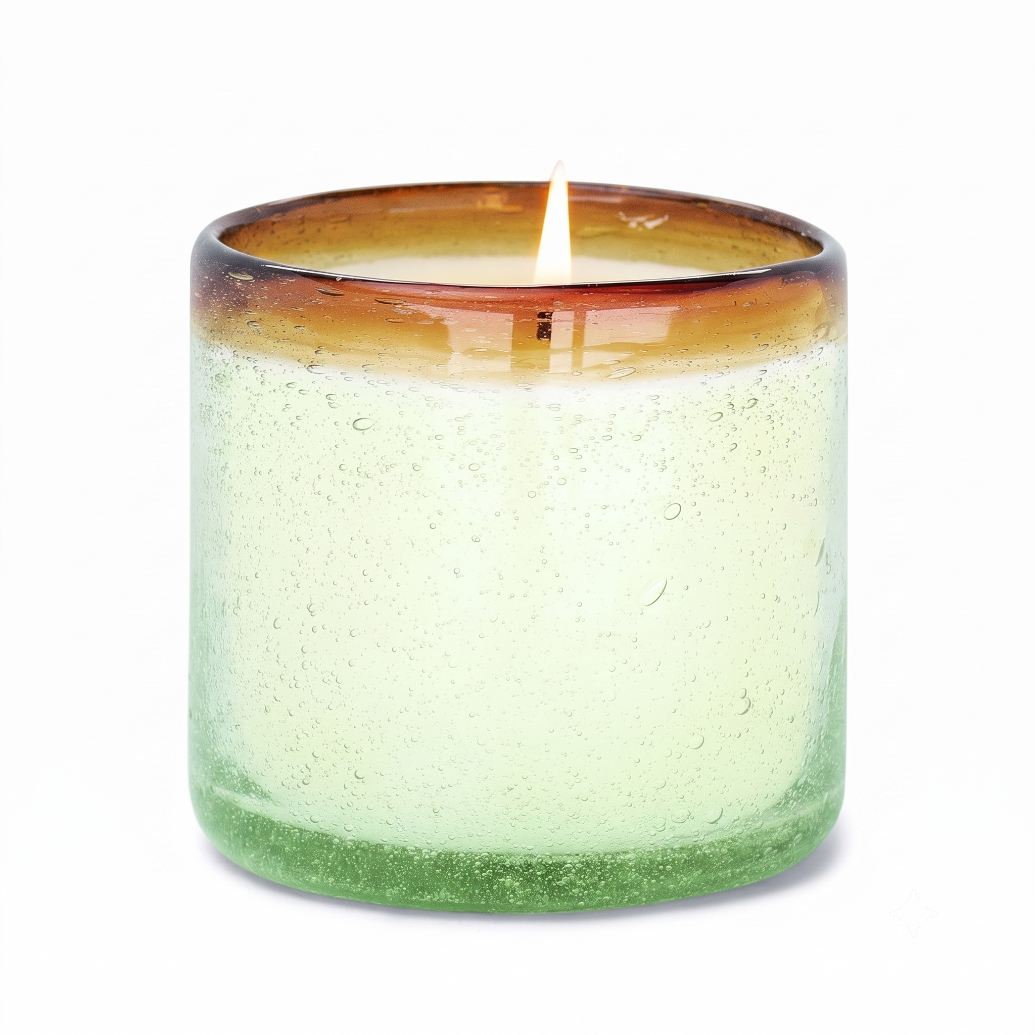 Paddywax La Playa, Orange Blossom Scented Candle in Reusable Hand-Blown Bubble Glass, Soy Wax Candle with Approx. 40 Hour Burn Time, Decorative Gift Candle for Home, Orange Blossom, 9 oz