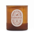 Paddywax Vista Scented Candle with Lid in Reusable Tonal Glass Jar, Clean-Burn 2-Wick Soy Candle with Approx. 84 Hour Burn Time, Decorative Gift Candles for Home, Tobacco & Patchouli, 12 oz