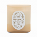 Paddywax Vista Scented Candle with Lid in Reusable Tonal Glass Jar, Clean-Burn 2-Wick Soy Candle with Approx. 84 Hour Burn Time, Decorative Gift Candles for Home, Worn Leather & Smoke, 12 oz