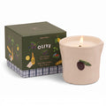Paddywax Bistro Hand Painted Scented Candle in Ceramic Reusable Food-Safe Jar with Gift Box, Soy Candle with Approx. 56 Hour Burn Time, Fig & Olive, 8 oz