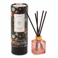 Paddywax Botanica Scented Oil Diffuser with Reeds in Reusable Pink Glass Bottle, Tubed Gift Box, Includes Diffuser Sticks, Long-Lasting Fragrance, Reusable & Upcyclable, Saffron Rose, 2.8 fl oz