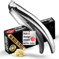 Lifetime Replacement Garlic Press Stainless Steel No Need to Peel, Detachable Handle for Fine Mincing-Premium Garlic Mincer Tool, Rust-Proof, Easy to Clean, Dishwasher Safe Garlic Crusher