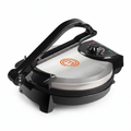 MasterChef Electric Tortilla Maker- Homemade Flatbread, Pitas, Bread, Tortillas- Heavy Duty, Non-stick Cooker is Easier than Tortilla Press, Adjustable Temperature Control and Uniform Baking, Gift