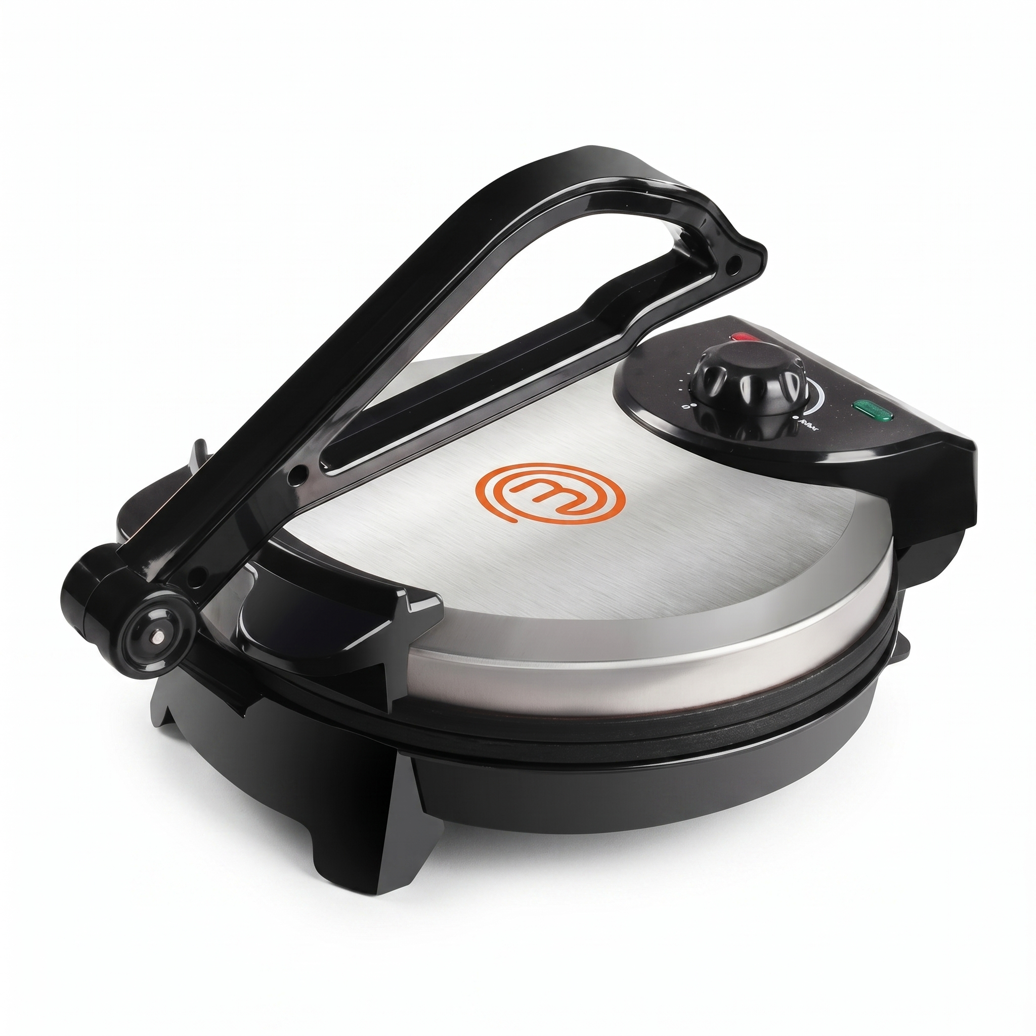 MasterChef Electric Tortilla Maker- Homemade Flatbread, Pitas, Bread, Tortillas- Heavy Duty, Non-stick Cooker is Easier than Tortilla Press, Adjustable Temperature Control and Uniform Baking, Gift