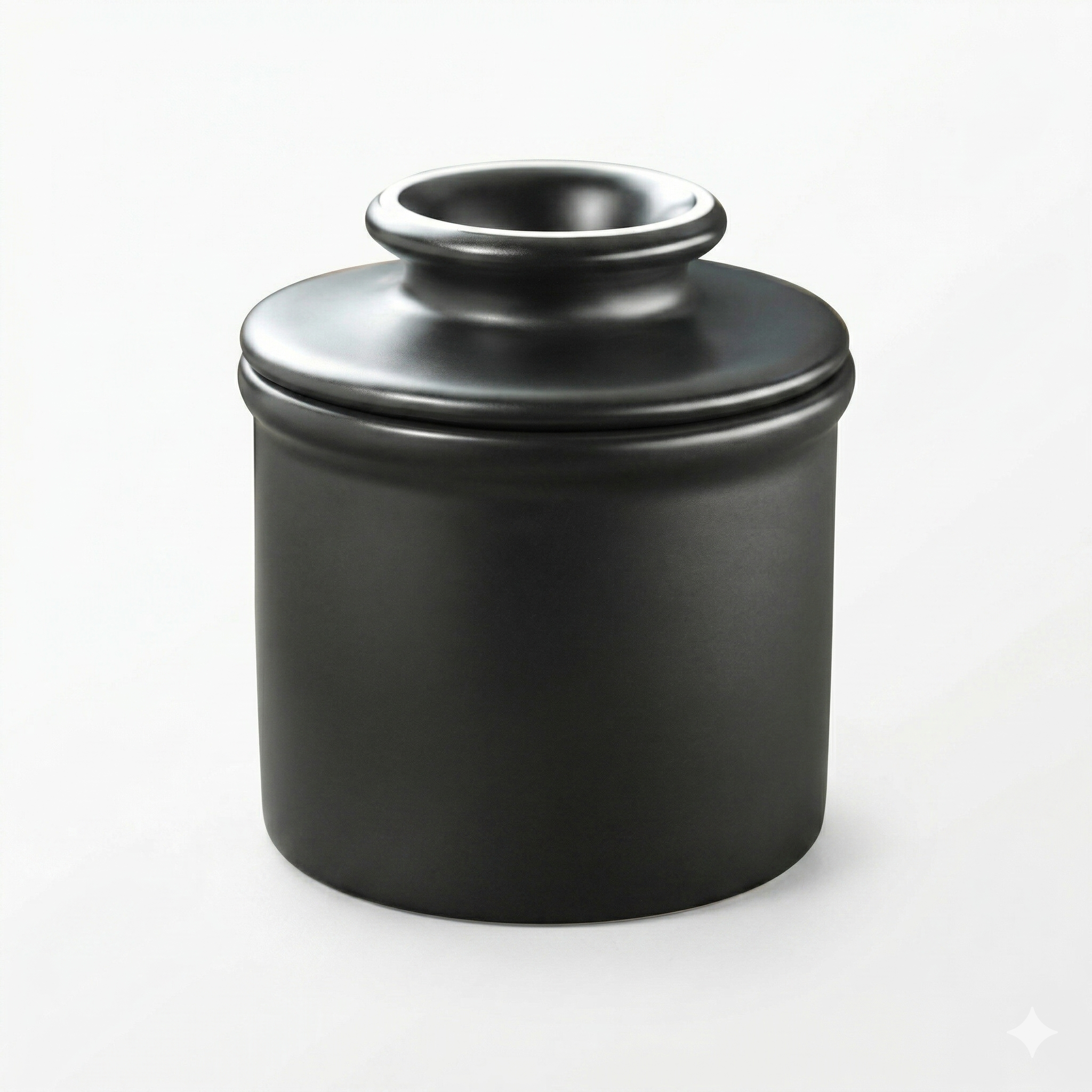 Butter Bell - The Original Butter Bell Crock by L. Tremain, a Countertop French Ceramic Butter Dish Keeper for Spreadable Butter, French Ceramic Butter Dish Keeper, Specialty (Matte Black)