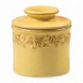 Butter Bell - The Original Butter Bell crock by L Tremain, a Countertop French Ceramic Butter Dish Keeper for Spreadable Butter, Antique Collection, Goldenrod