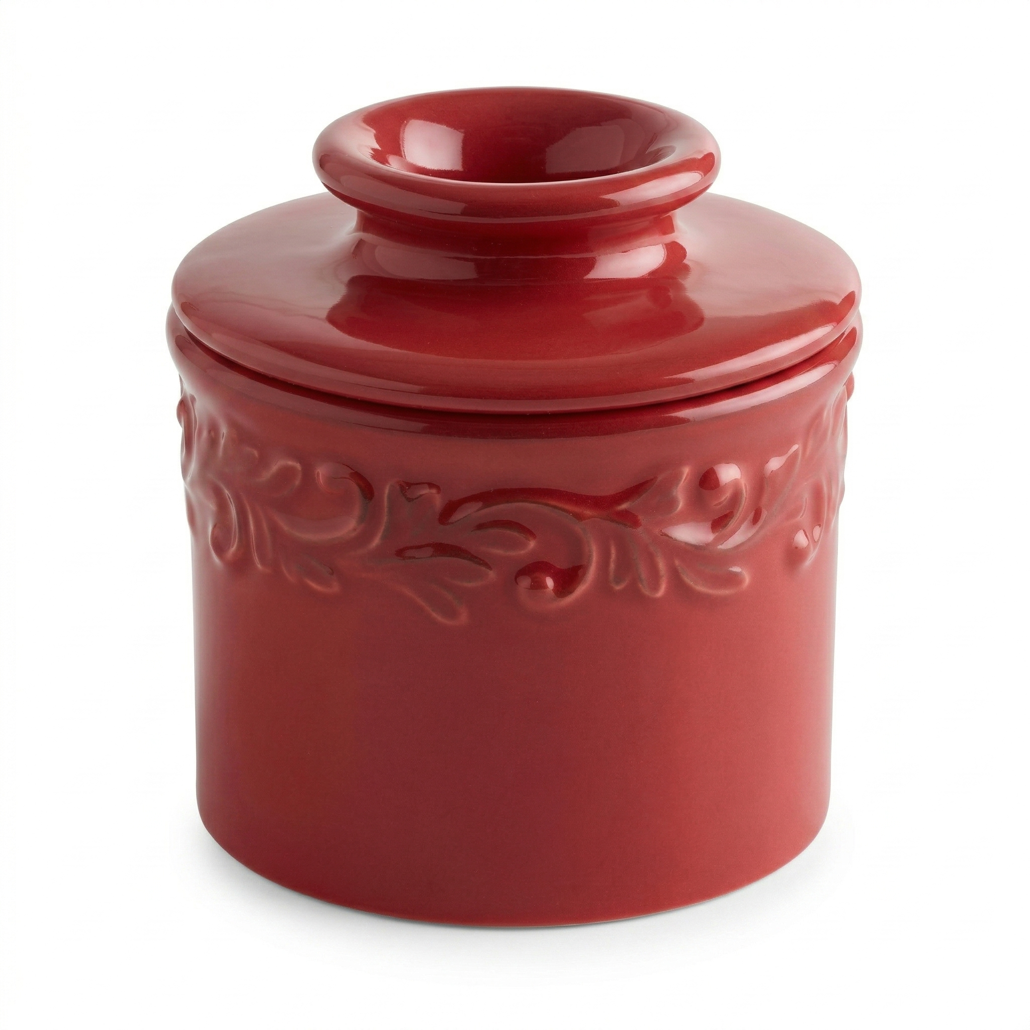 Butter Bell - The Original Butter Bell crock by L Tremain, a Countertop French Ceramic Butter Dish Keeper for Spreadable Butter, Antique Collection, Emerald
