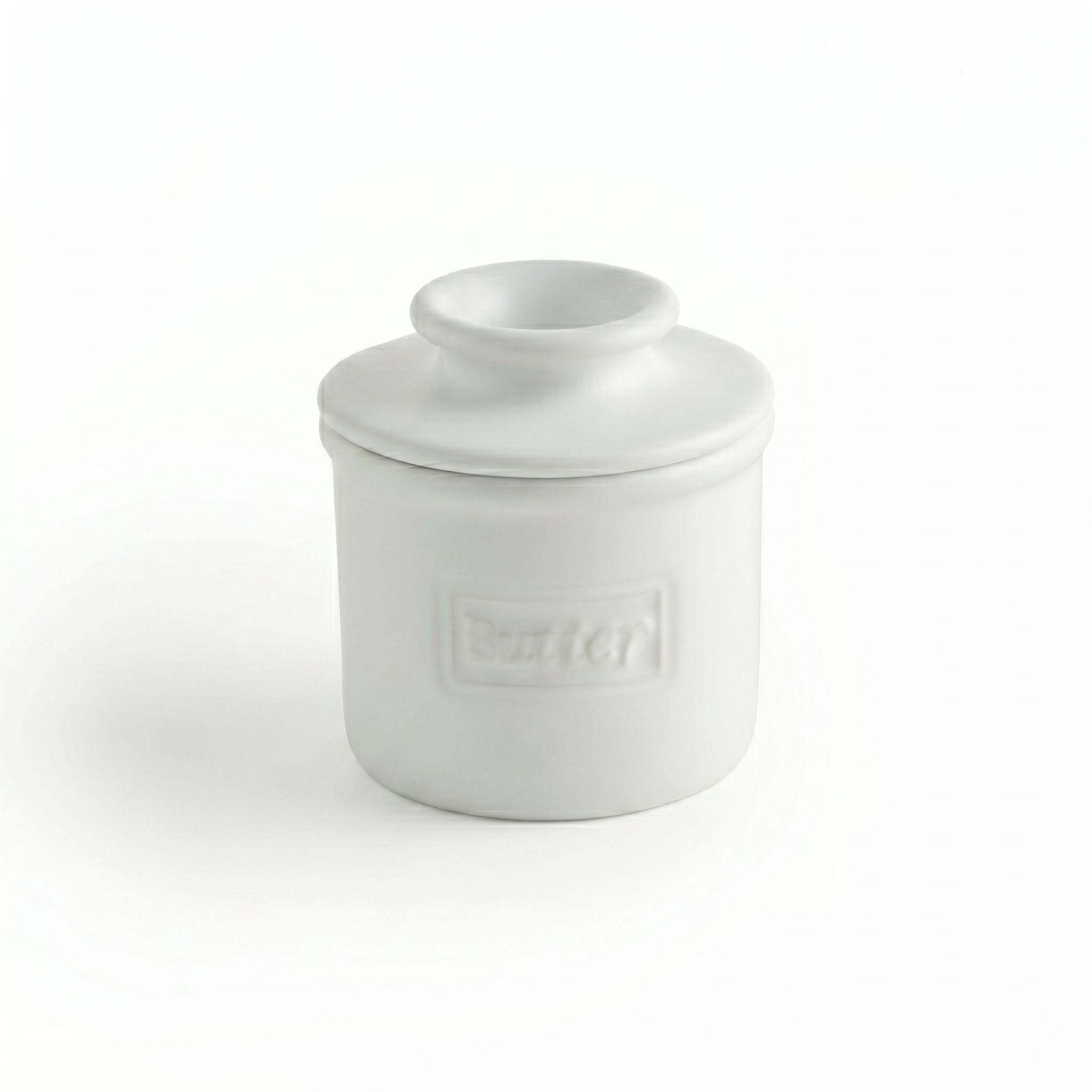 Butter Bell - The Original Butter Bell crock by L Tremain, a Countertop French Ceramic Butter Dish Keeper for Spreadable Butter, Café Matte Collection, White Matte