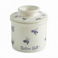 Butter Bell - The Original Butter Bell crock by L Tremain, a Countertop French Ceramic Butter Dish Keeper with Lid for Spreadable Butter, Farmhouse Collection, Honey Bees, Blue & White