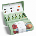 Tea Forte Premium Petite Presentation Box Gift Set Sampler, 10 Count, 2 of Each Blend Individually Wrapped Handcrafted Pyramid Infuser Bags, Fleur Tea