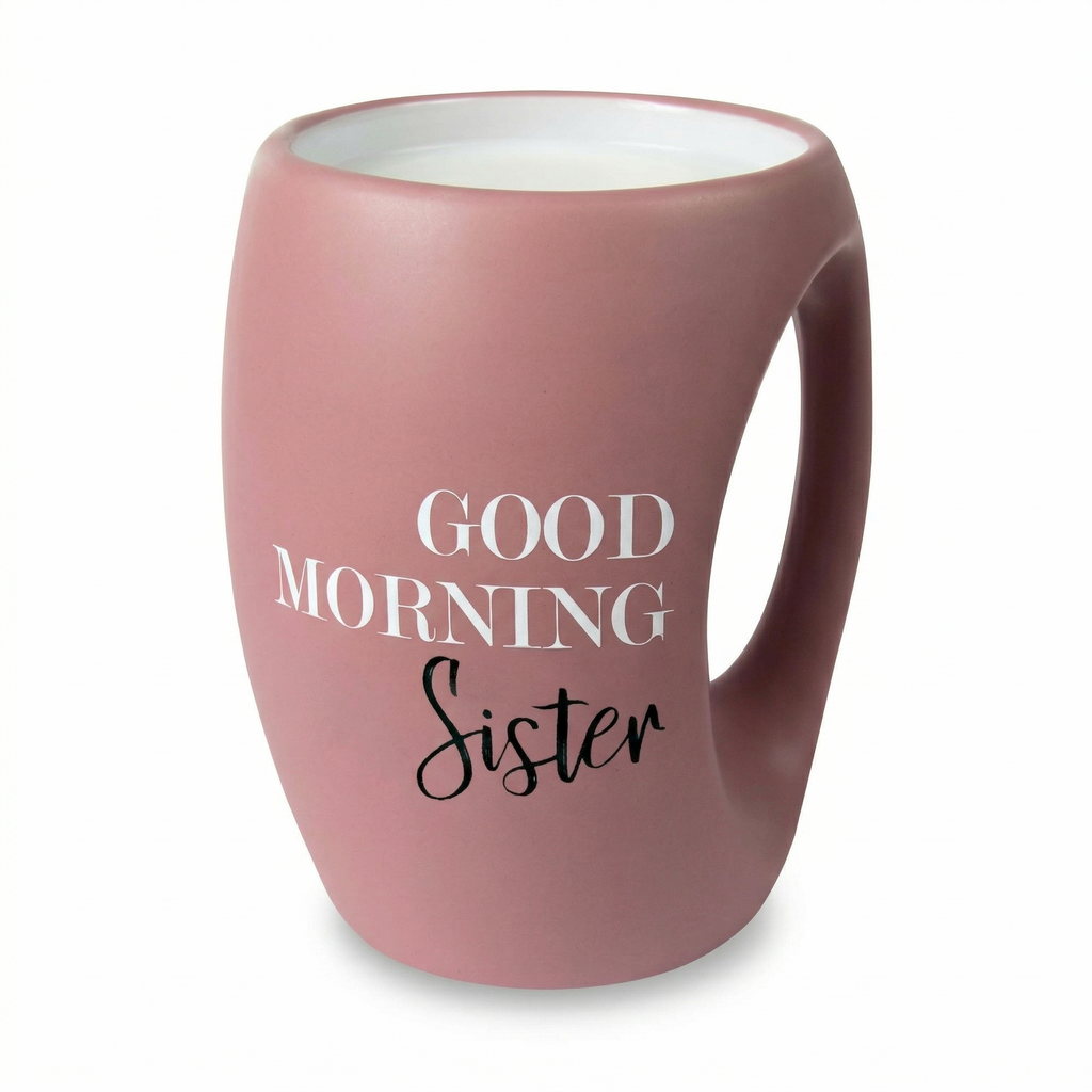 Pavilion - Good Morning Sister - Pink Huggable Hand Warming 16 oz Mug