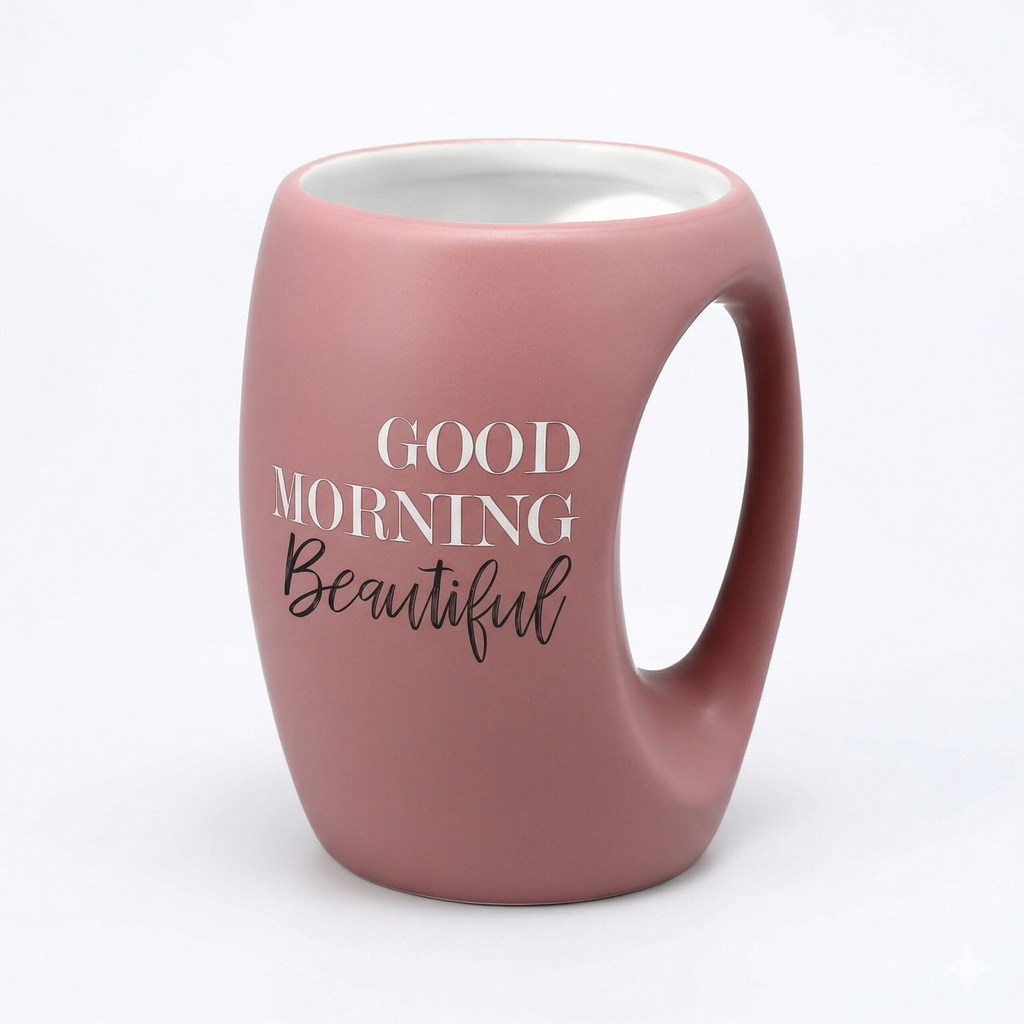 Pavilion - Good Morning Beautiful - 16 Oz Stoneware Huggable Coffee Cup Mug
