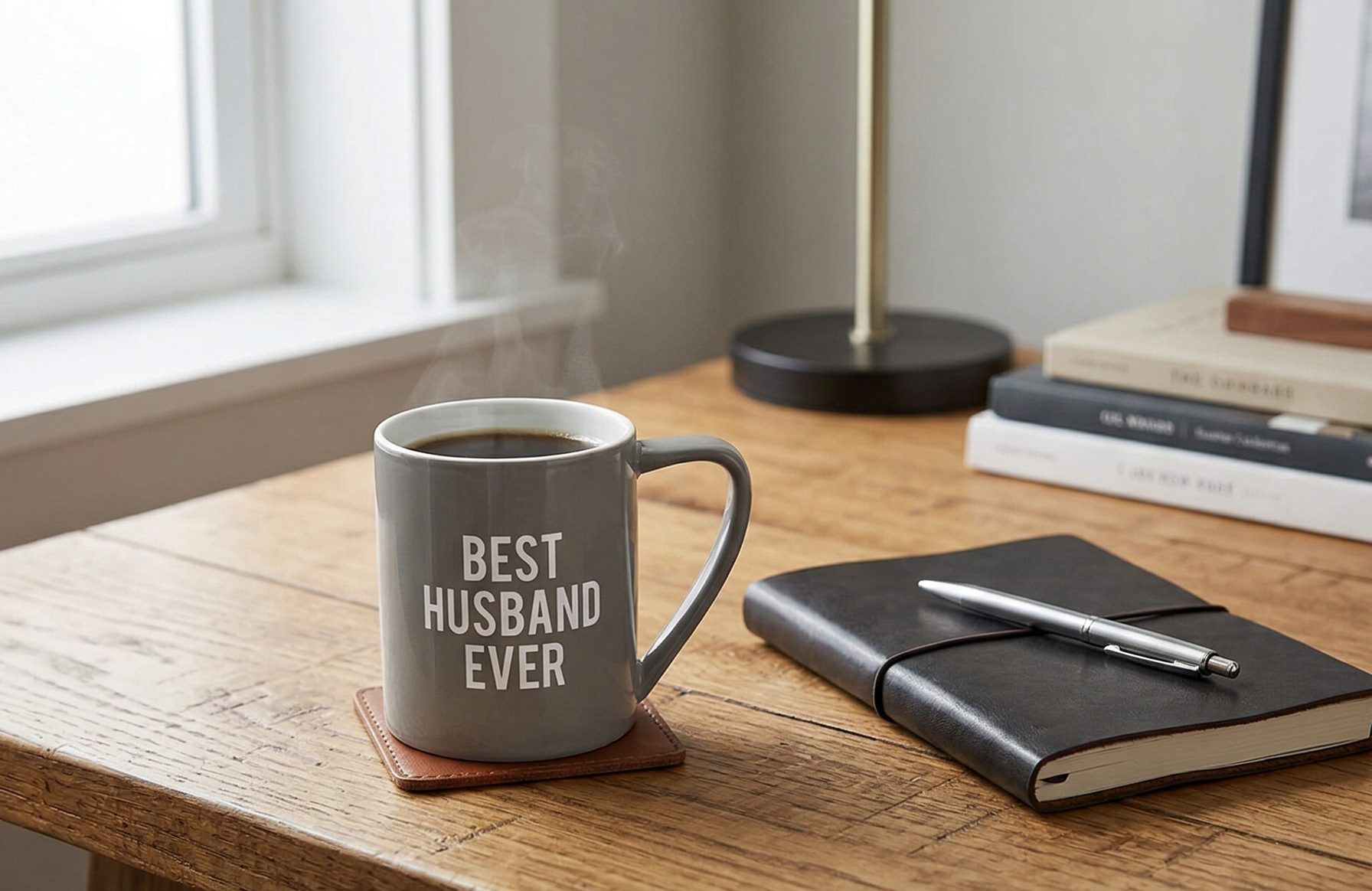 Pavilion Gift Company Man Made Best Husband Ever Coffee Mug, 18 oz, Gray