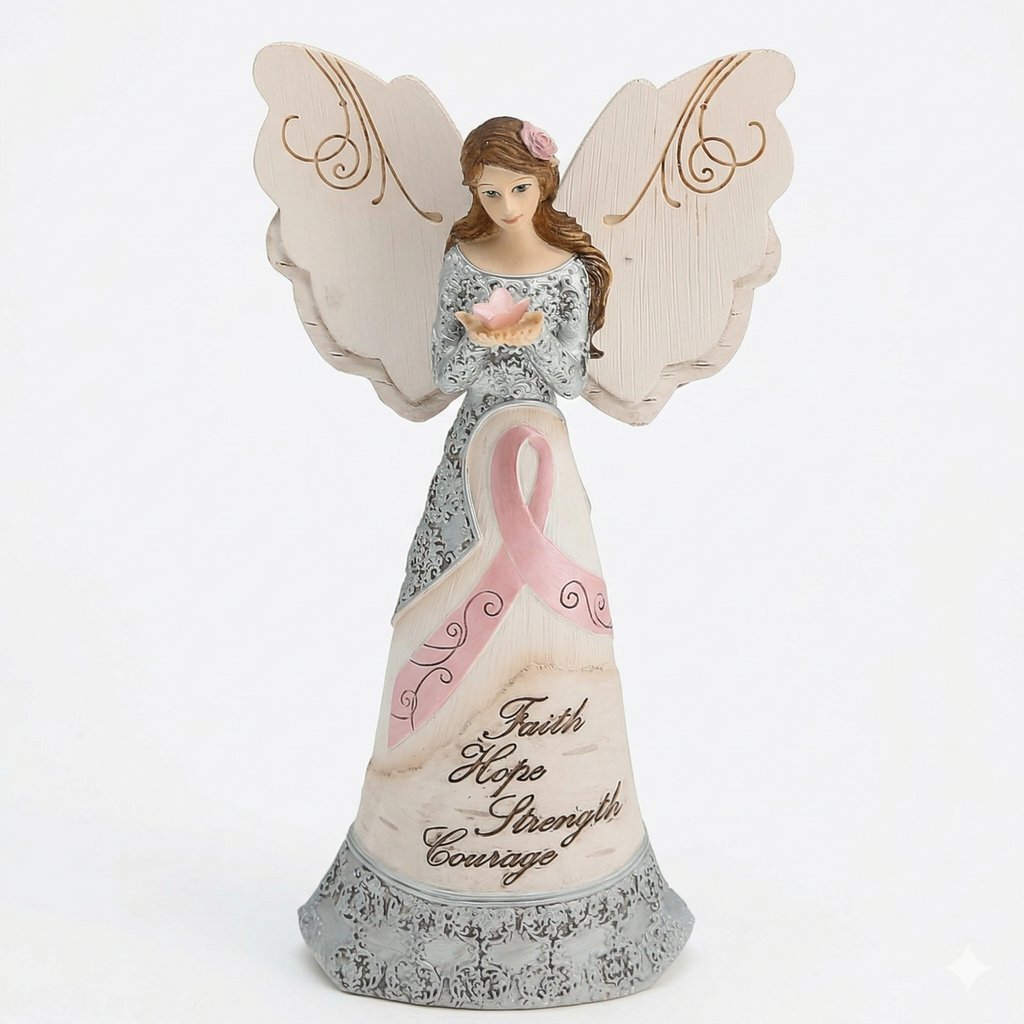 Pavilion Gift Company 82335 Survivor Angel Figurine, 6-1/2-Inch, Gray