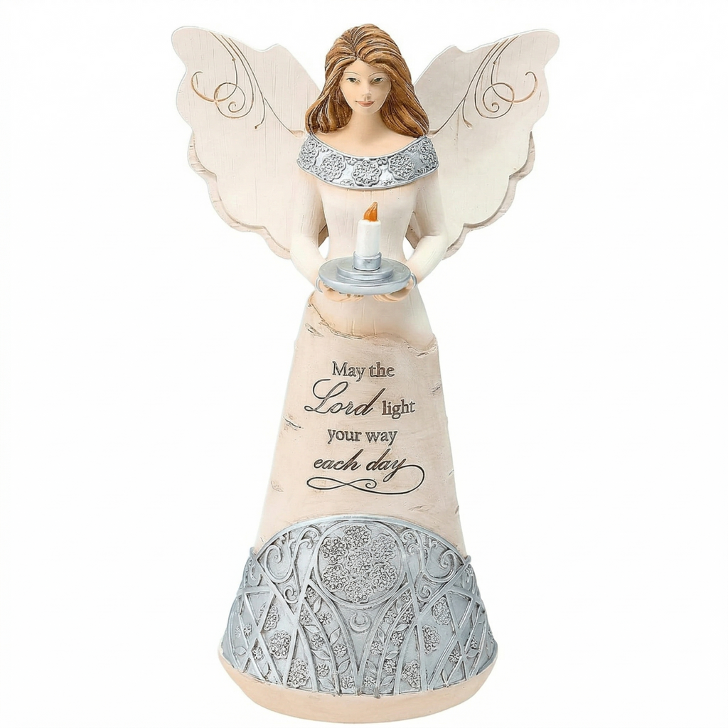 Pavilion Gift Company - Light - 9" Angel Holding a Candle