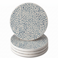 Thirstystone Drift Marks 4 Pack Absorbent Stone Coasters with Protective Cork Backing Manufactured in the USA Artistic Easily Wipes Clean