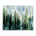 CounterArt Tree Line 3mm Tempered Glass Cutting Board 12" x 15" Serving Board Charcuterie Board