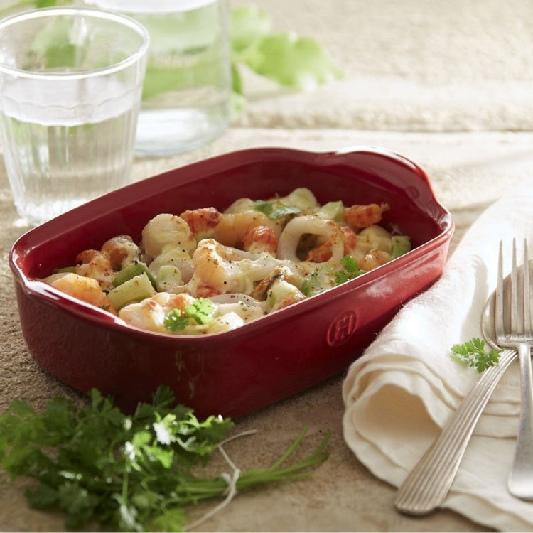 Emile Henry 16.5" x 10.6" Large Rectangular Baking Dish - Ultime Collection | Burgundy