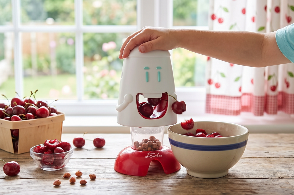 Talisman Designs Cherry Pitter | Family Friendly Kitchen Tools | Fun & Functional Cherry Chomper | Olive & Cherry Seed Picker for Kids | Gift Item