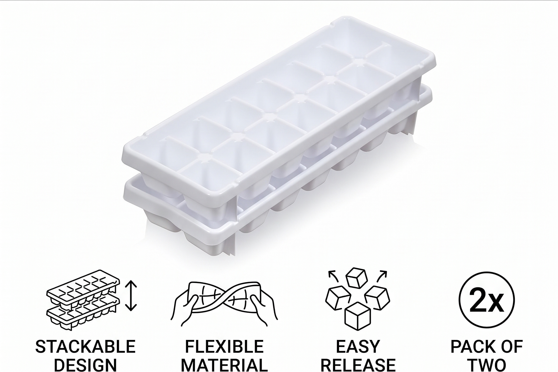 Arrow Home Products Ice Cube Tray pack of two