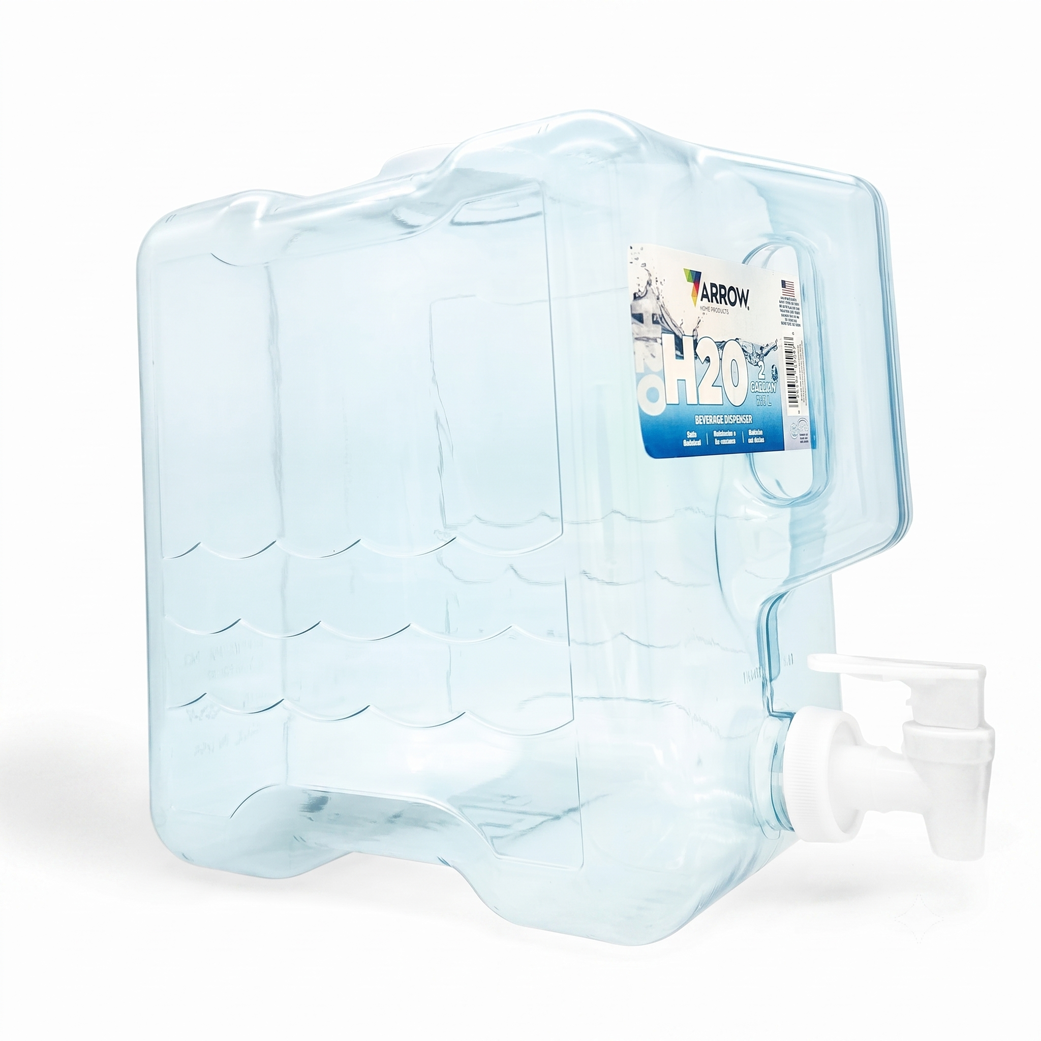 Arrow Home Products 2 Gallon Drink Dispenser for Fridge - Plastic Beverage Dispenser with Spigot for Easy Dispensing - BPA Free Plastic - Convenient Handle, Easy-Pour Spout