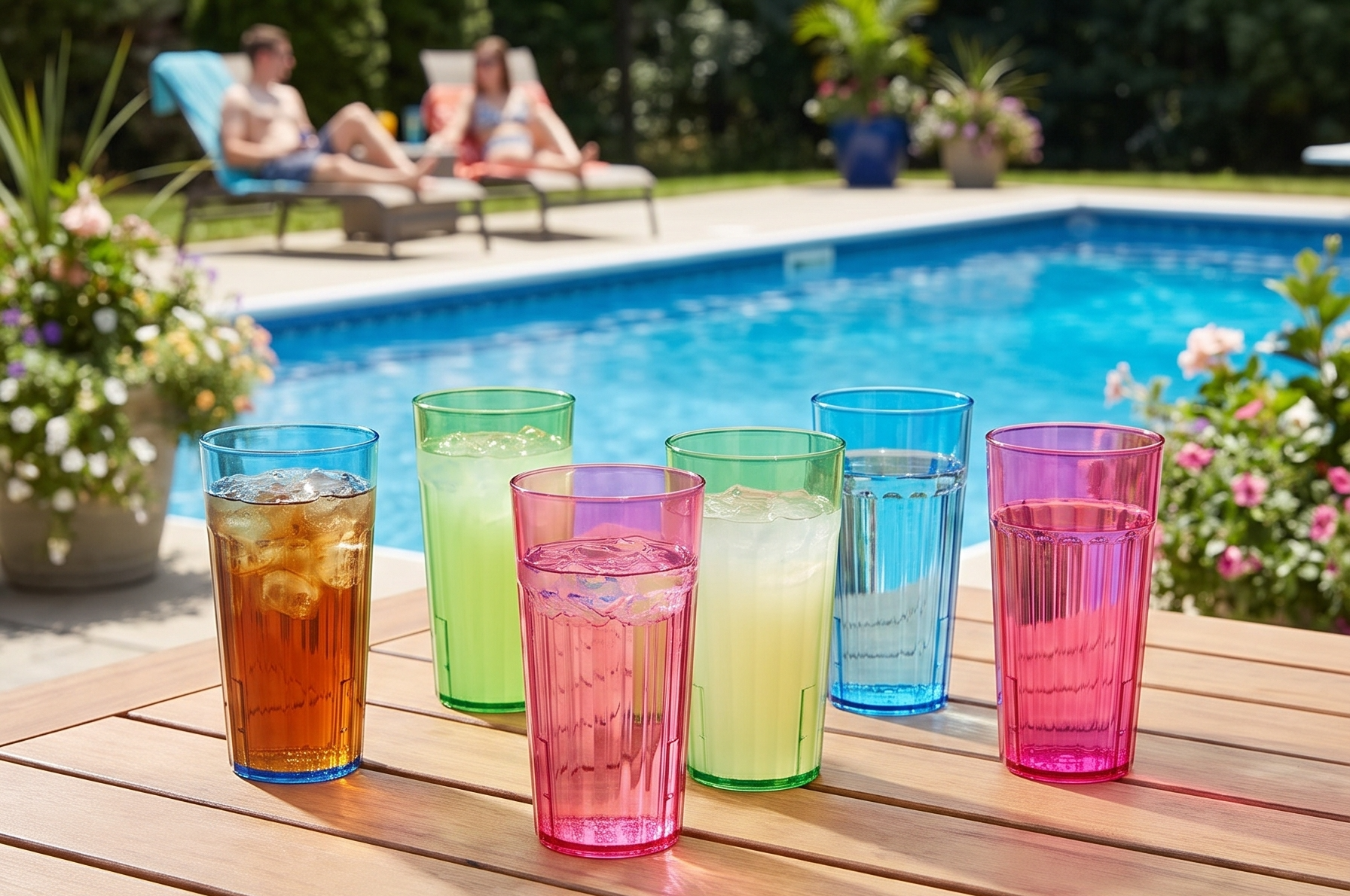 Arrow 30 oz Clear Plastic Tumblers - 6 pk - Break-Resistant Drinking Glasses for Indoor & Outdoor Use - Dishwasher Safe - BPA Free - Made in USA