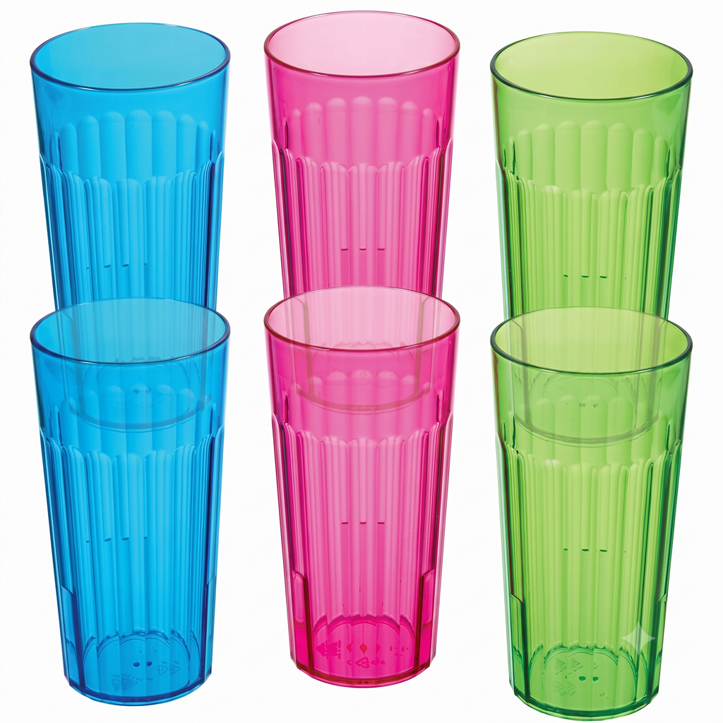 Arrow 30 oz Clear Plastic Tumblers - 6 pk - Break-Resistant Drinking Glasses for Indoor & Outdoor Use - Dishwasher Safe - BPA Free - Made in USA