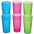 Arrow 30 oz Clear Plastic Tumblers - 6 pk - Break-Resistant Drinking Glasses for Indoor & Outdoor Use - Dishwasher Safe - BPA Free - Made in USA