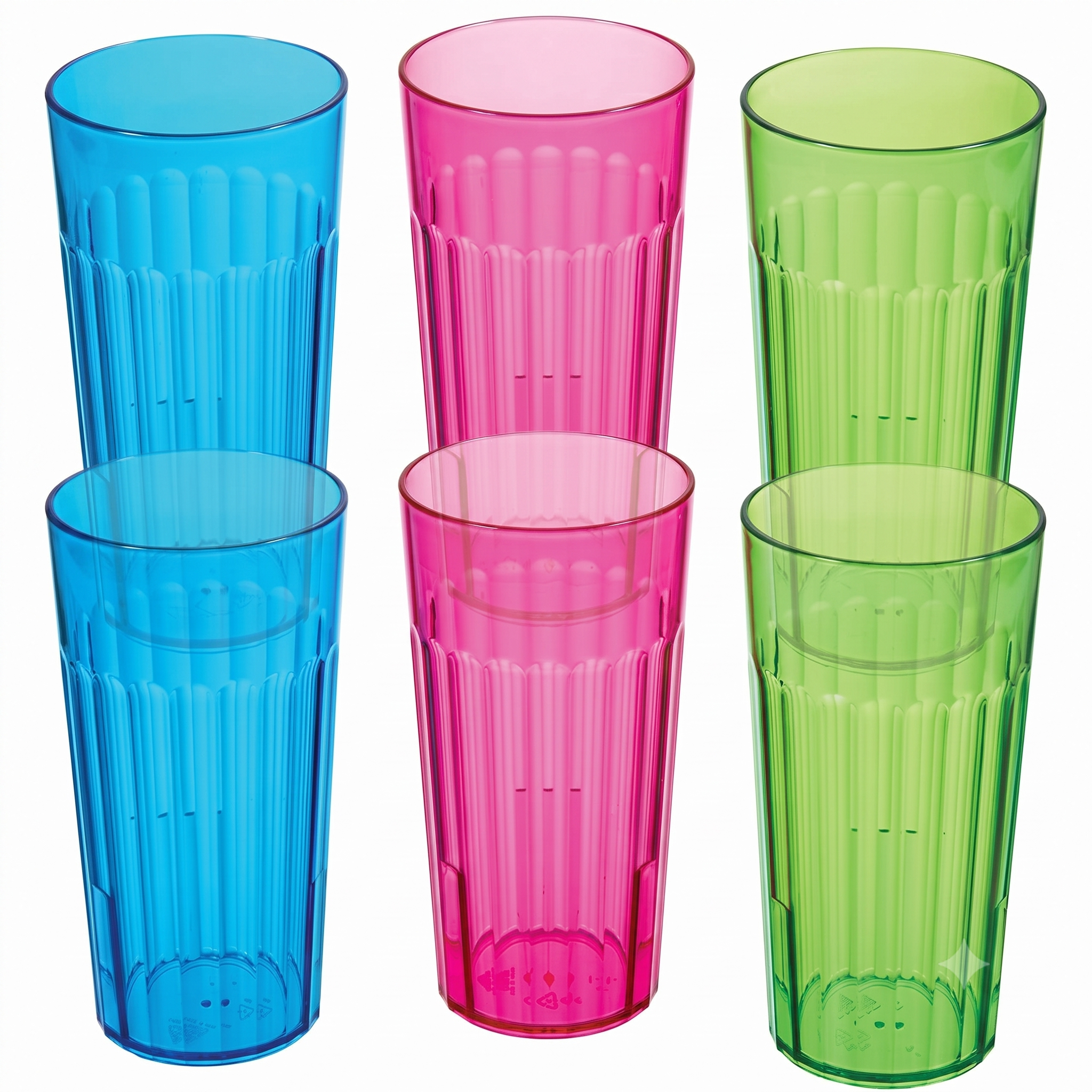Arrow 30 oz Clear Plastic Tumblers - 6 pk - Break-Resistant Drinking Glasses for Indoor & Outdoor Use - Dishwasher Safe - BPA Free - Made in USA