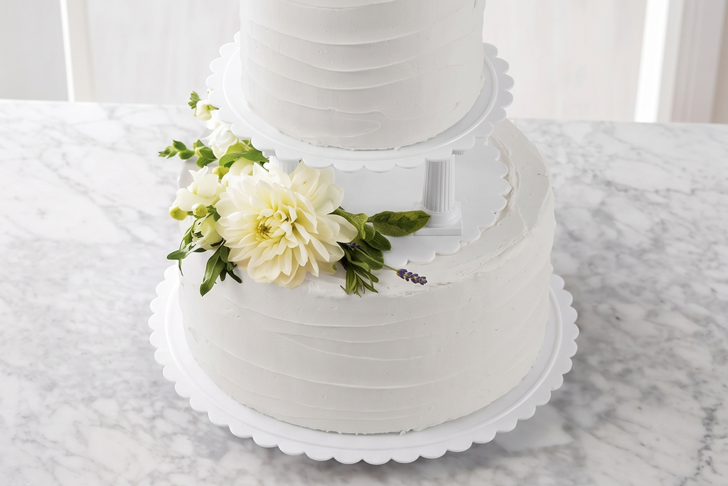 Wilton Decorator Preferred Separator Plate, Sturdy Cake Stacking Plate for Tiered Cakes & Wedding Cakes, 10 in, White