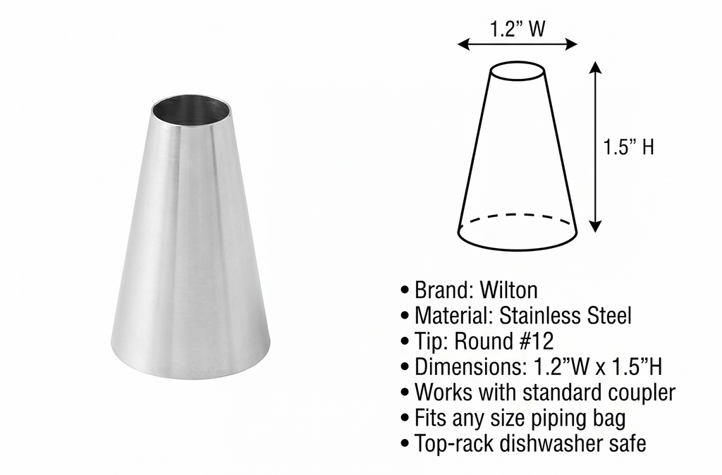 Round Decorating Piping Tip #12
