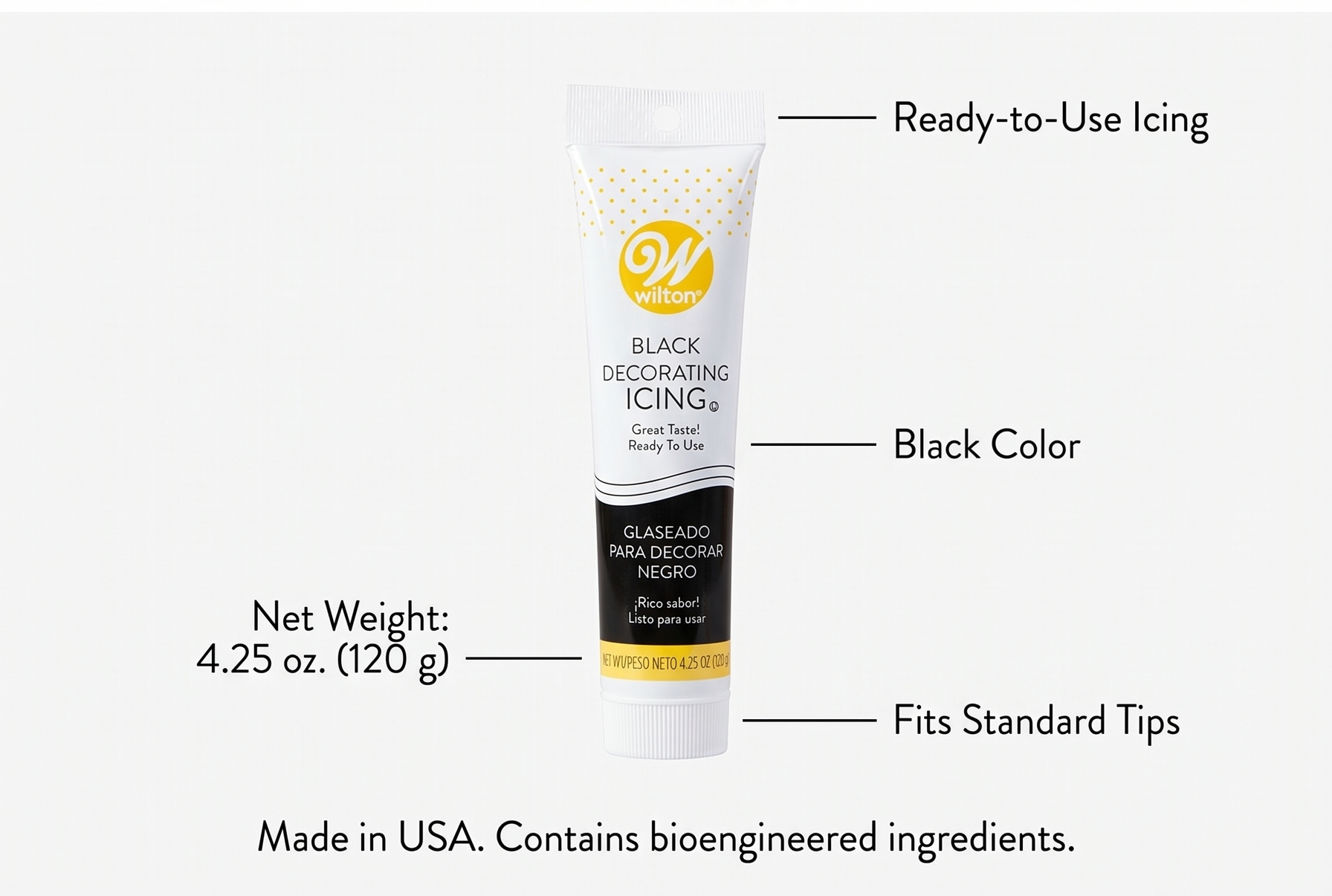 Decorating Icing 4.25Oz-Black