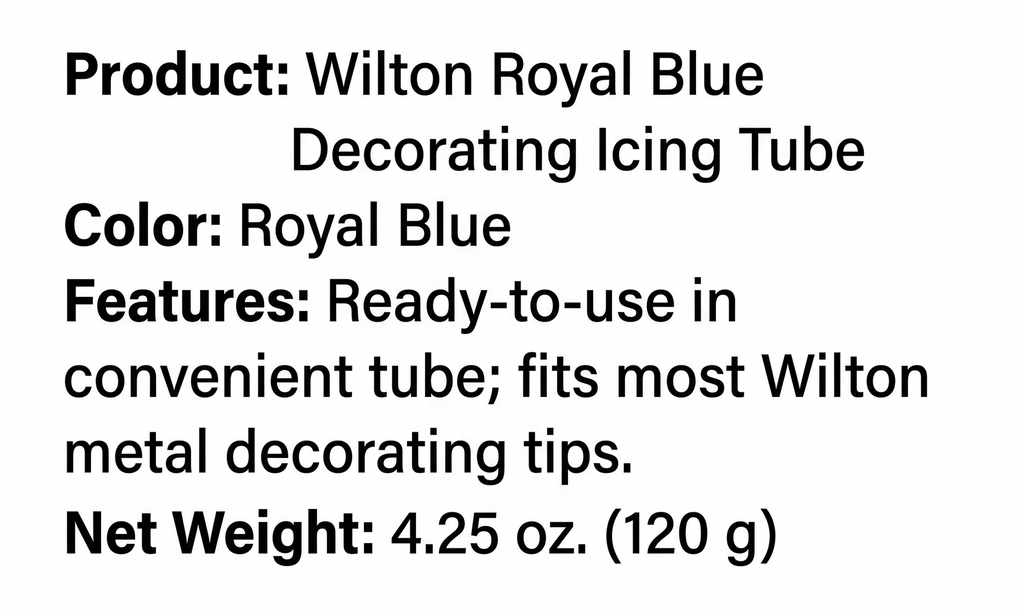 Wilton Decorating Icing 4.25Oz-Royal Blue