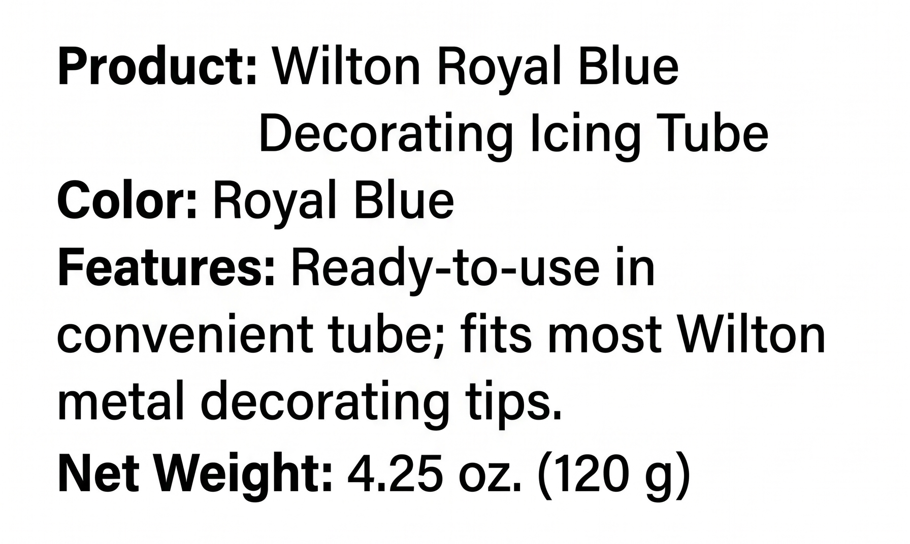 Wilton Decorating Icing 4.25Oz-Royal Blue