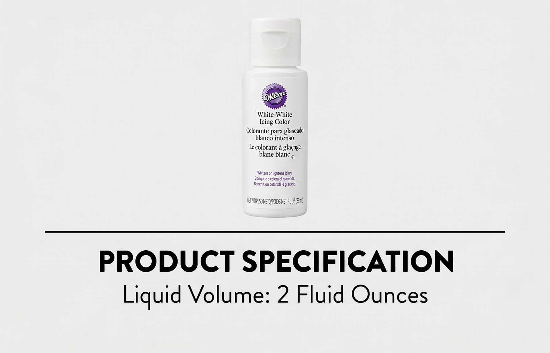 Wilton Liquid Color, 2-Ounce, White