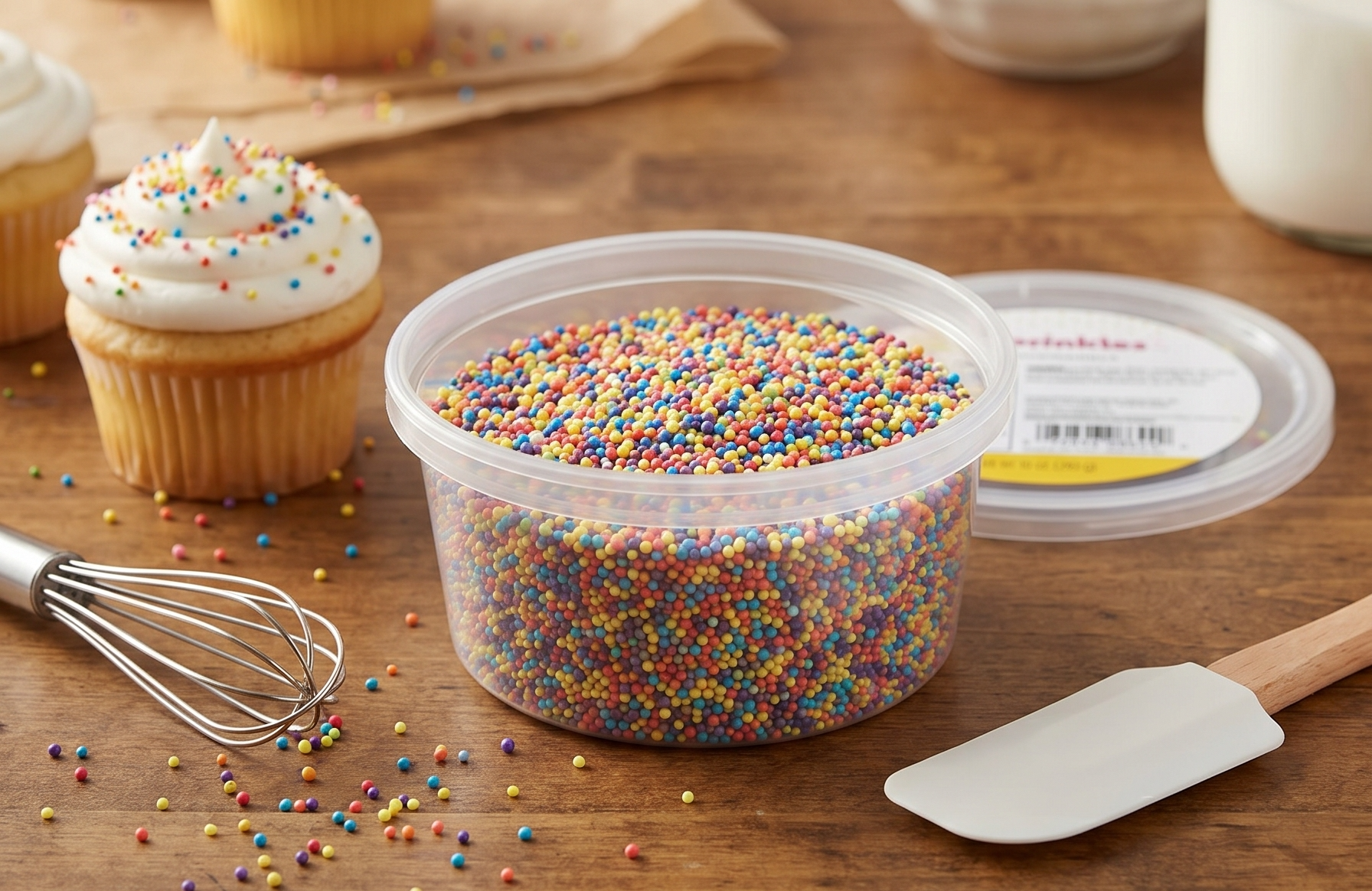 Wilton Sprinkles Bright Rainbow NonPareils , Large 10 Ounce Tub