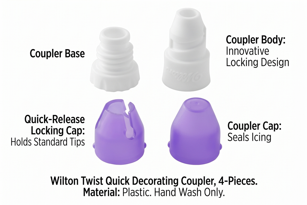 Wilton Twist Quick Decorating Coupler, 4-Pieces