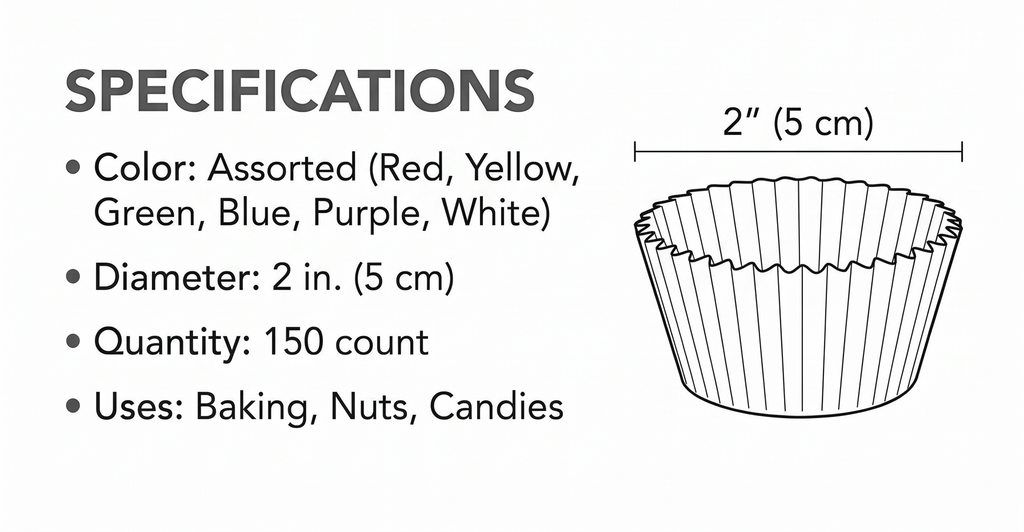 Wilton Baking Cups, Rainbow Assorted, 150 ct