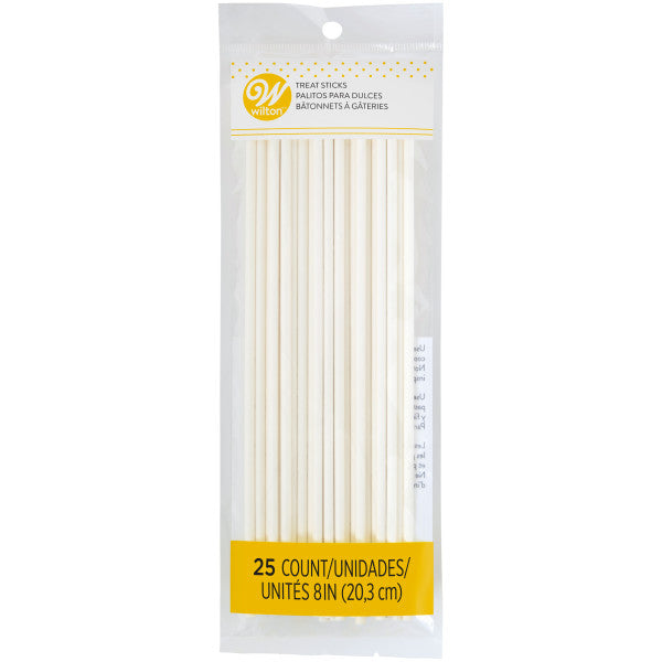 Wilton White Lollipop and Cake Pop Sticks, 8 Inch, 25 Count