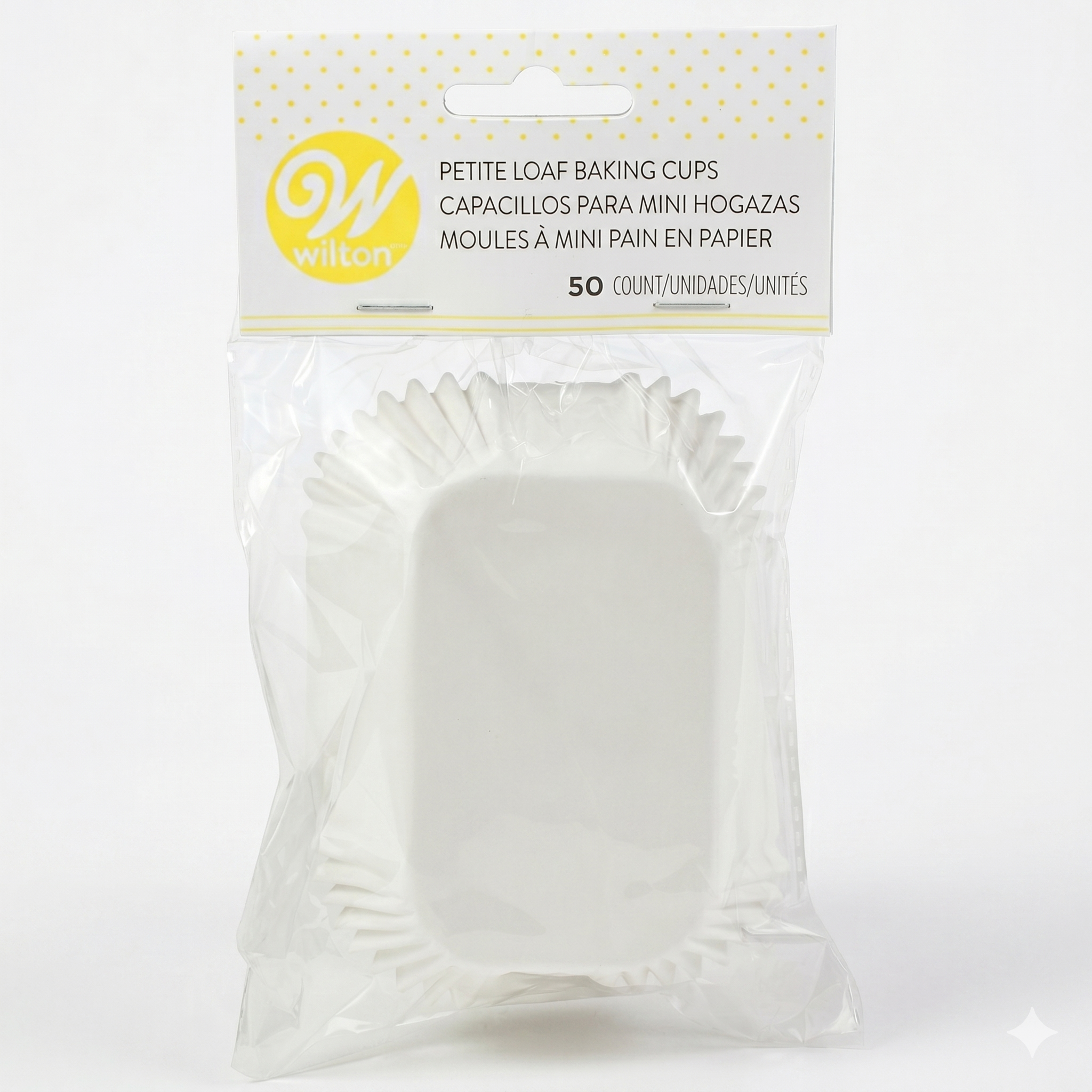 Petite Loaf Cups-White 50/Pkg 1.25"X3.25"