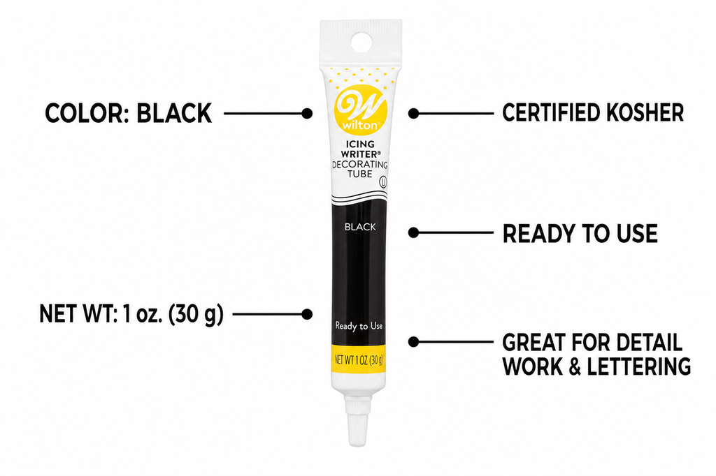 Wilton Stores, Icing writer Decorating Tube Black, 1 Ounce