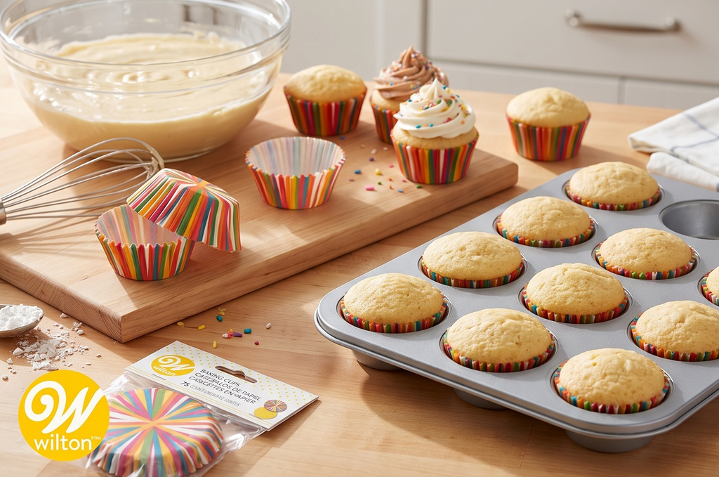 Wilton Color Wheel Standard Cupcake Liners, 75-Count