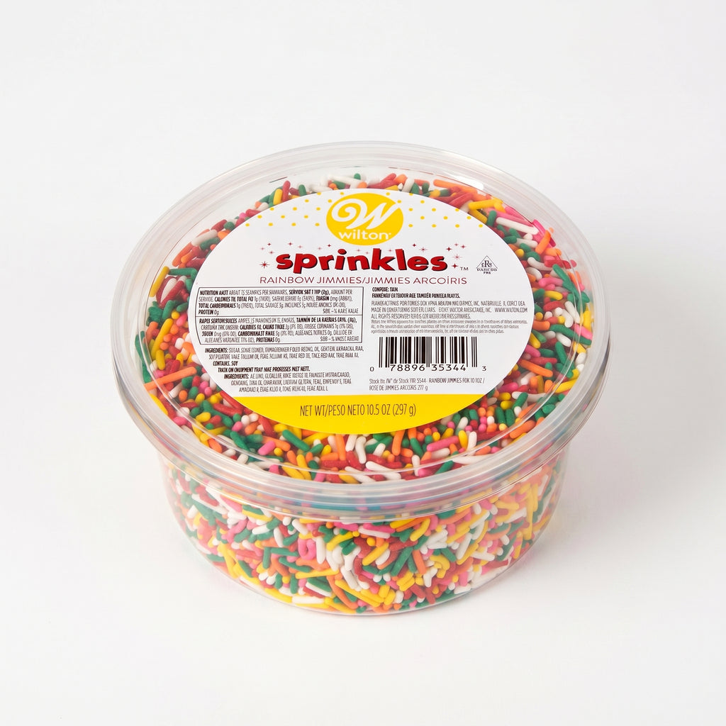Jimmies Sprinkles 10.5oz Tub-Rainbow