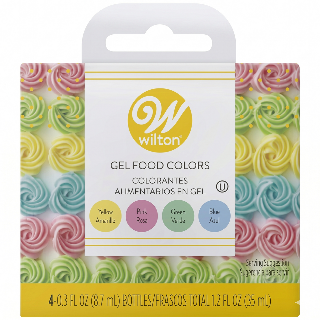 Wilton Gel Food Color Set, Primary, 0.3 Fl Oz, Pack of 4