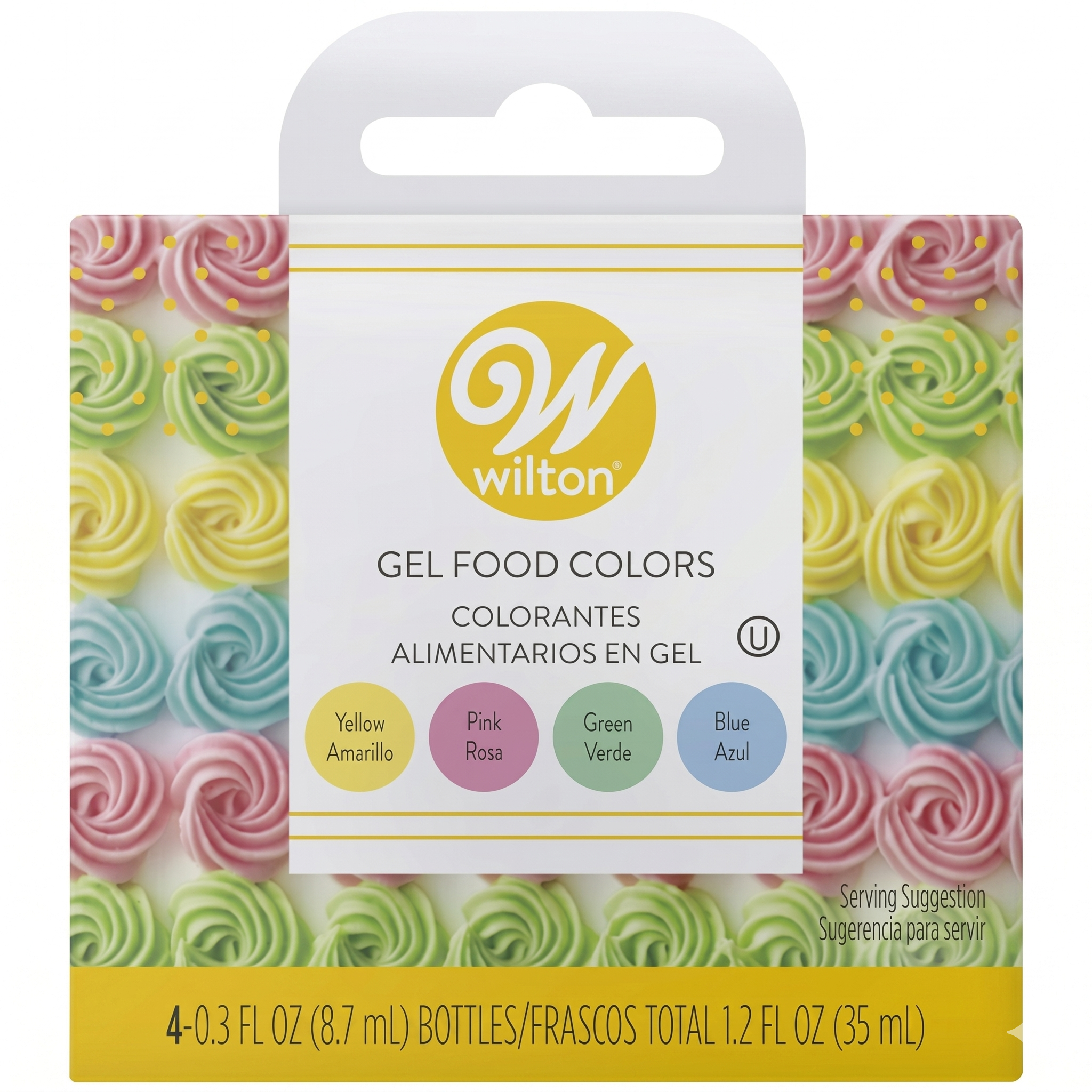 Wilton Gel Food Color Set, Primary, 0.3 Fl Oz, Pack of 4